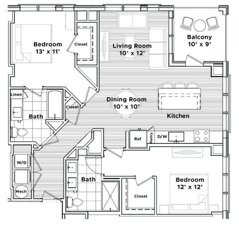 a floor plan of a house at Madison West Elm, Conshohocken